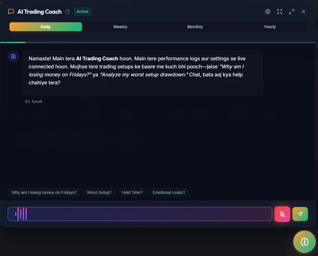 Dost AI Coach Voice Listening Mode